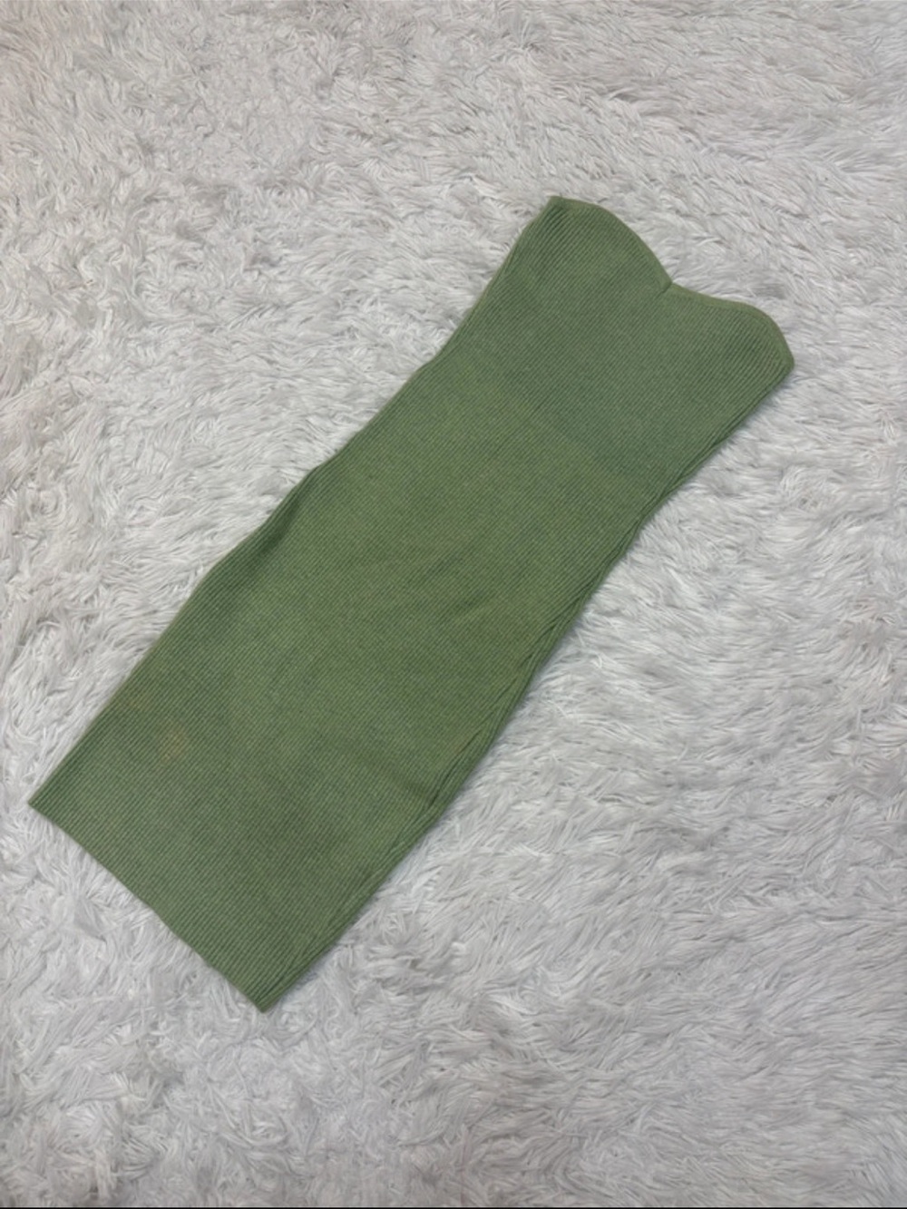 Edikted green strapless bodycon dress size xs